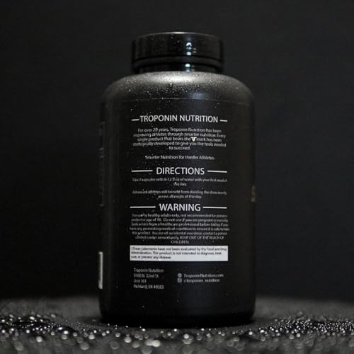 Troponin Nutrition Suppressor Max GDA pills inside bottle for daily meal-time use.