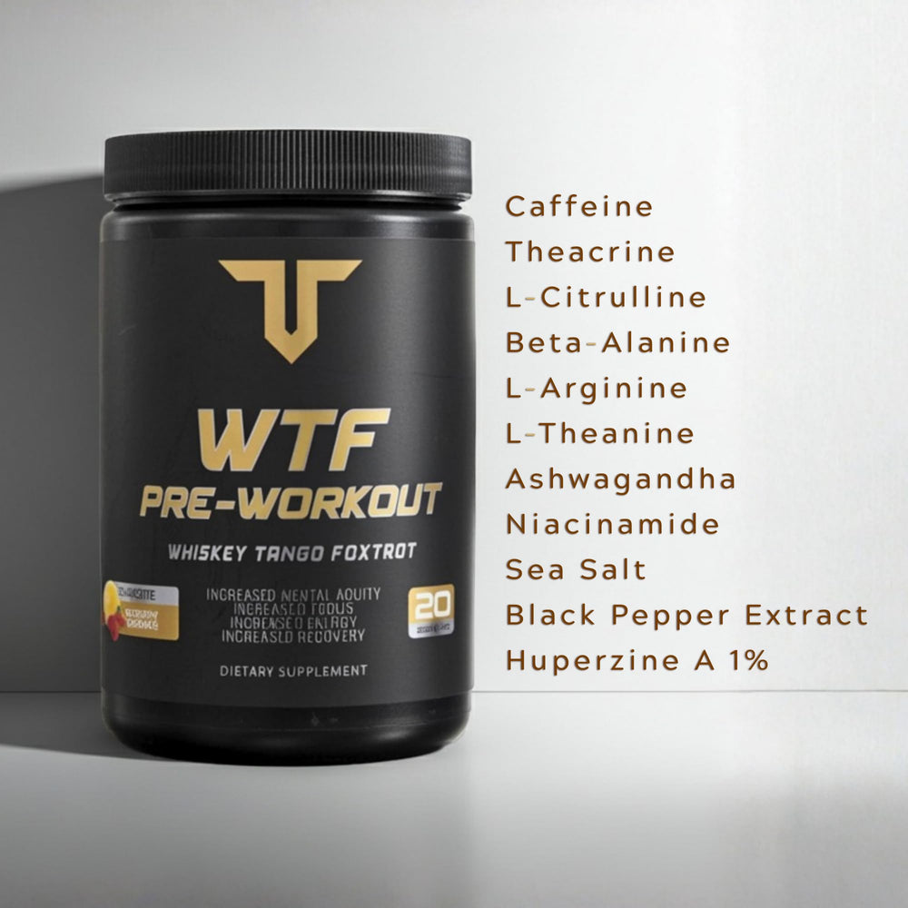 Troponin WTF Pre-Workout Strawberry Lemonade Snake Bite label highlights ingredients