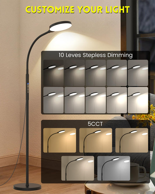 UV-free full-spectrum LEDs protect eyes while delivering natural light.