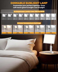 TroupePal lamp displaying 5 color temperatures for warm to cool lighting