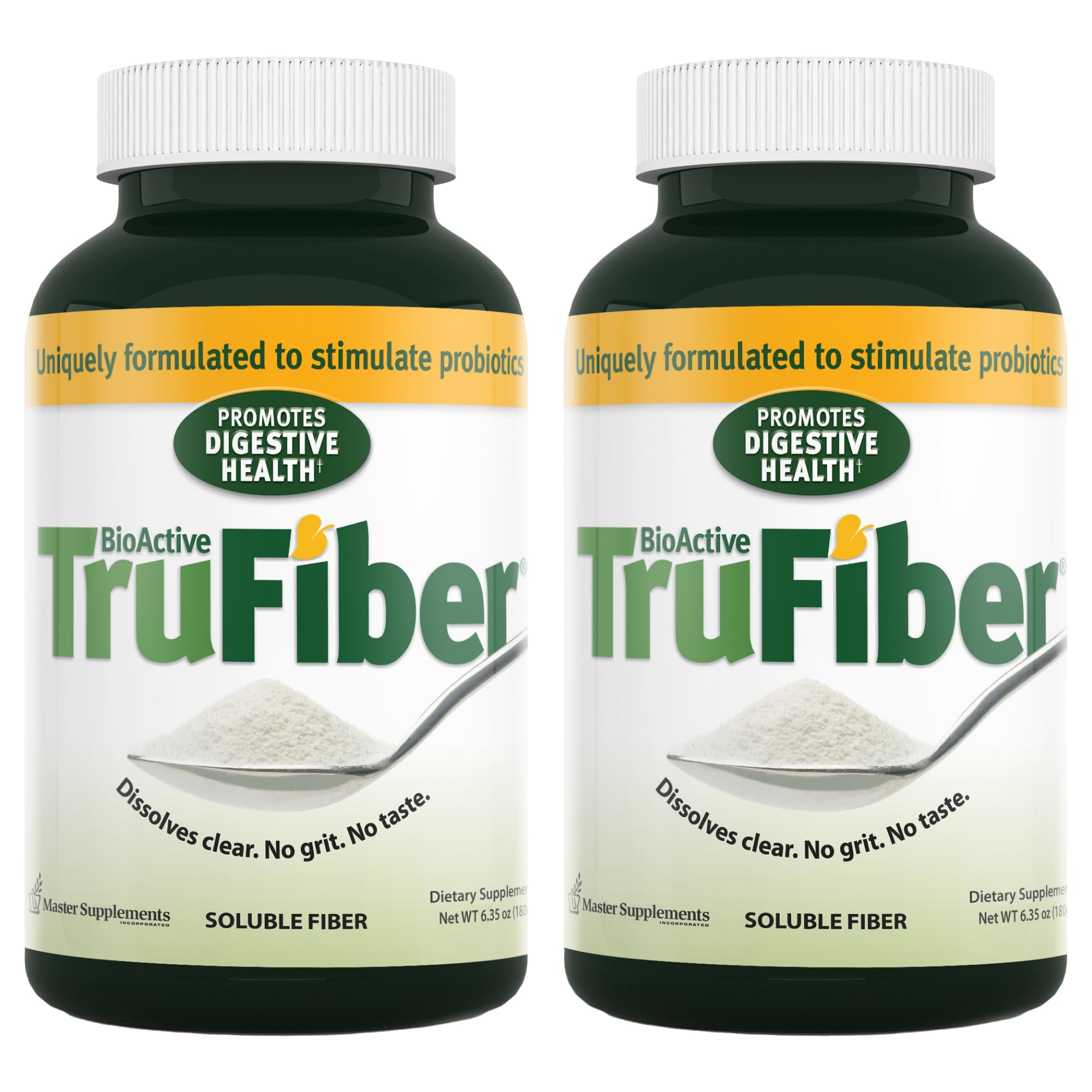 TruFiber packaging display showcasing vegan gluten free prebiotic powder