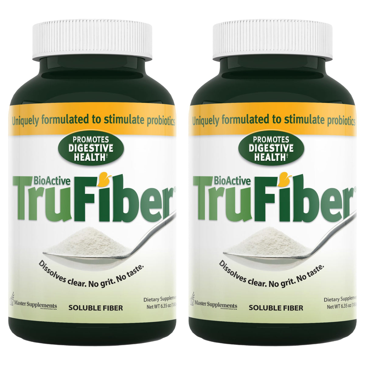 TruFiber packaging display showcasing vegan gluten free prebiotic powder