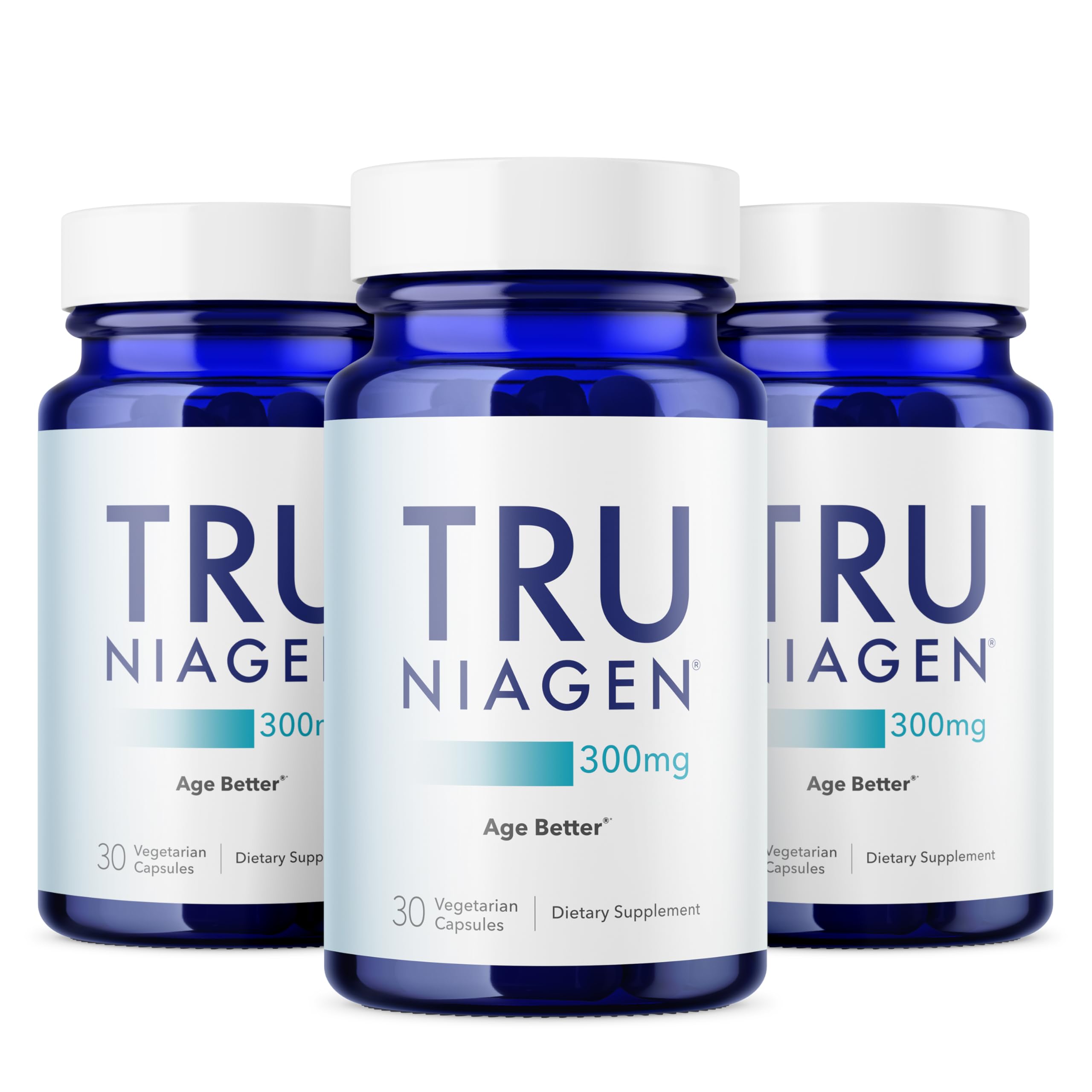 TRU NIAGEN bottle front view highlighting NAD+ support for daily energy