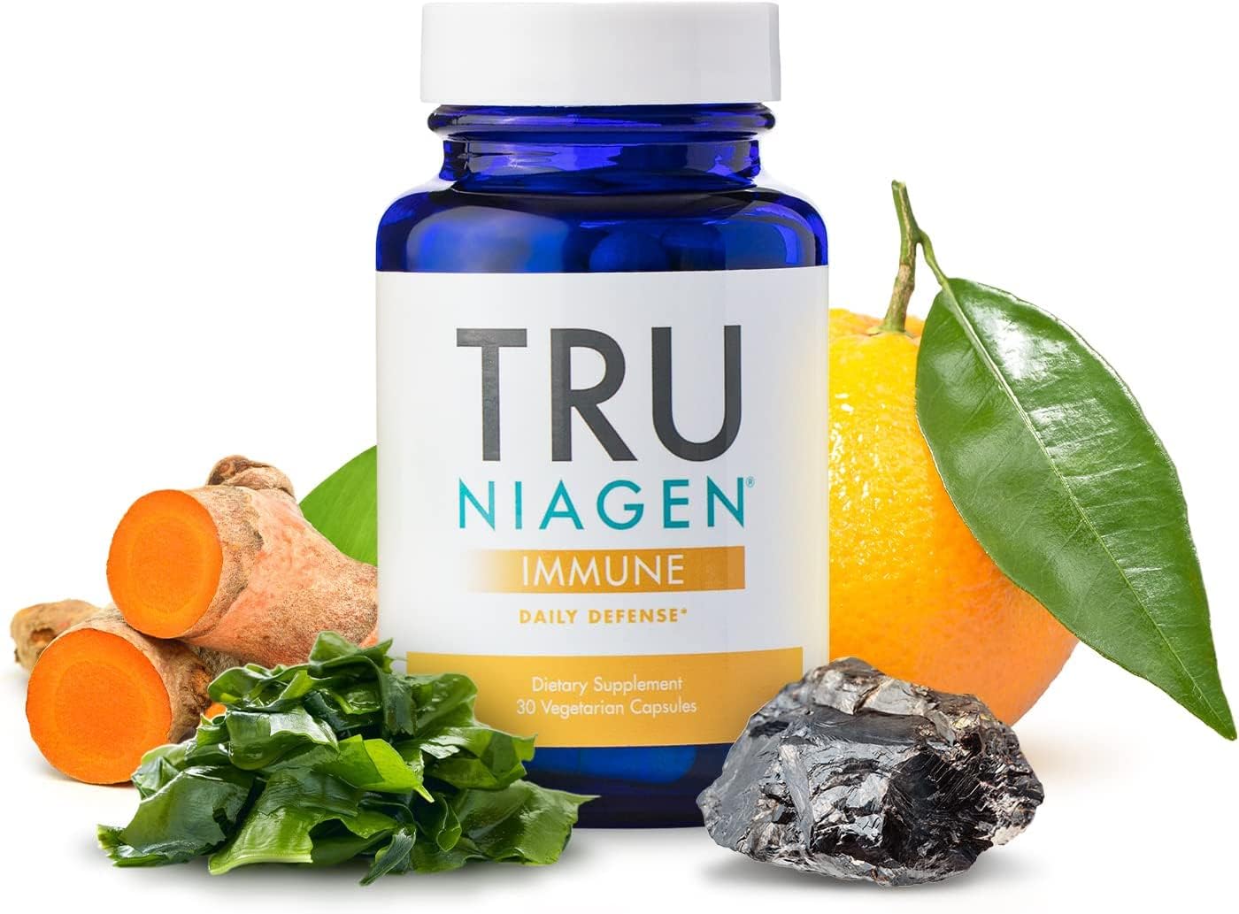 TRU NIAGEN Immune bottle front with NAD+ boosting formula for daily wellness