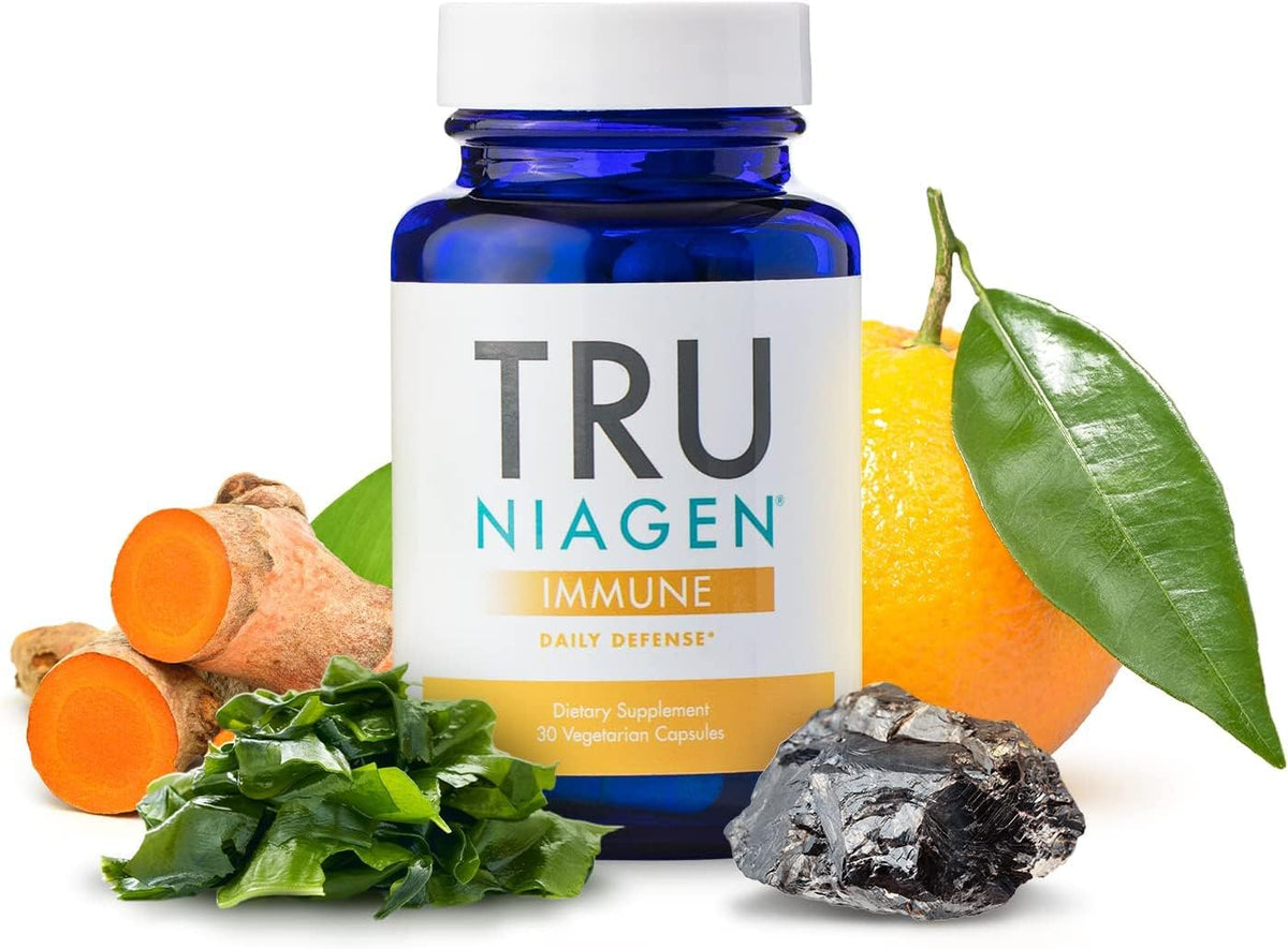 TRU NIAGEN Immune bottle front with NAD+ boosting formula for daily wellness