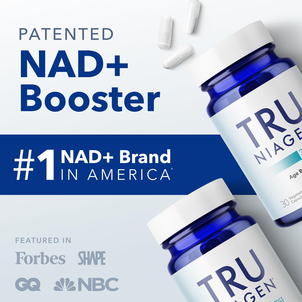 TRU NIAGEN gluten-free vegan label detail communicates product purity and fit.