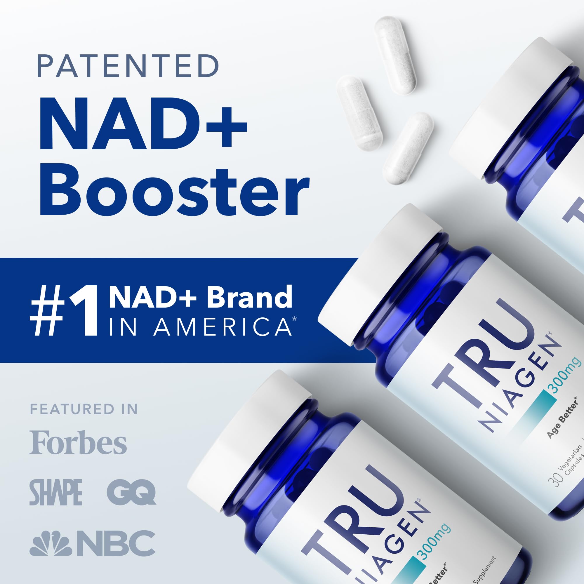 TRU NIAGEN label close-up focusing on patented Niagen ingredient