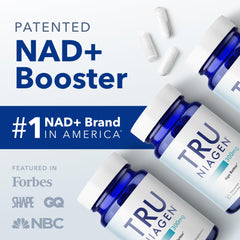 TRU NIAGEN label close-up focusing on patented Niagen ingredient