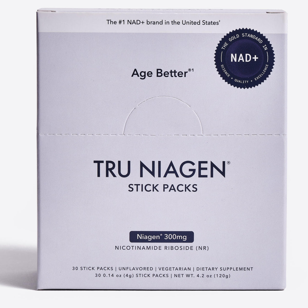 TRU NIAGEN NAD+ stick pack front view for easy daily energy support