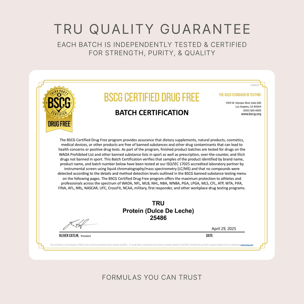 TRU Supplements 5 g BCAAs per serving support post-workout recovery