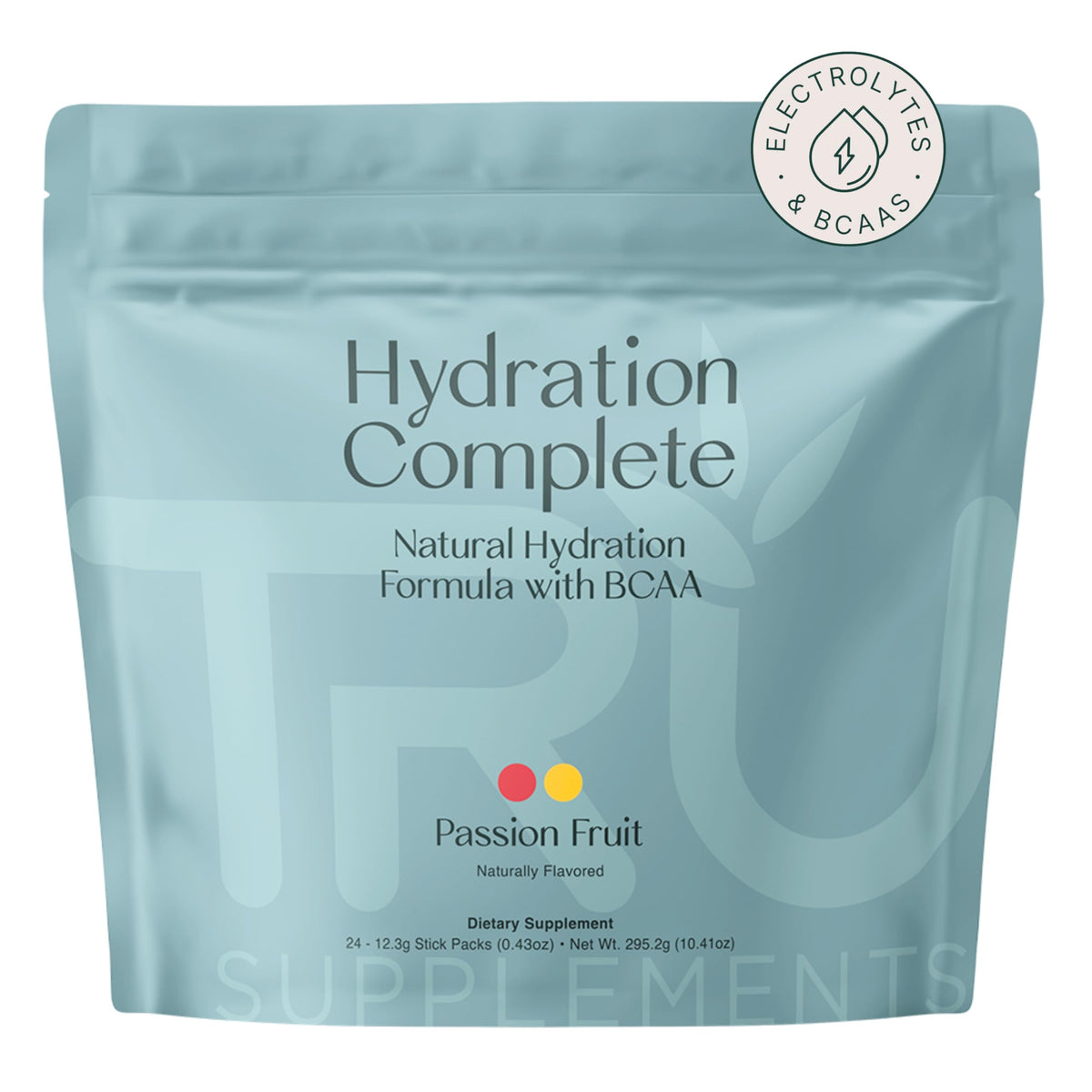 TRU Supplements Hydration Complete bottle front view for everyday hydration.
