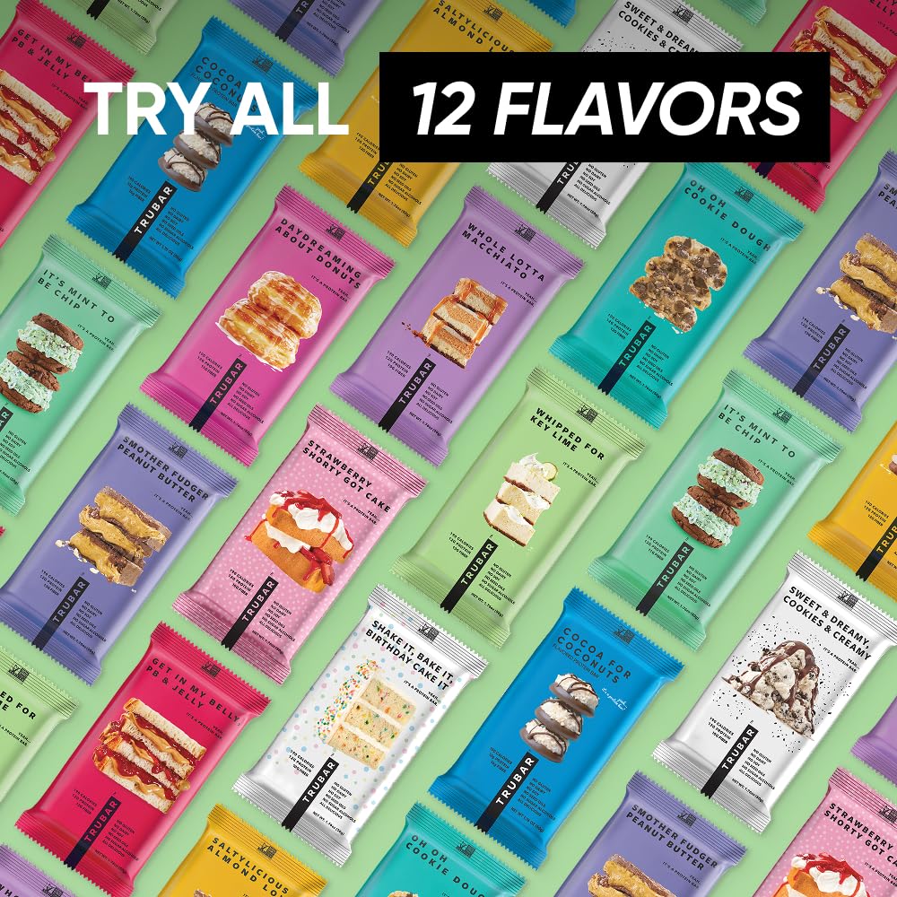 TRUBAR on-the-go bar sits ready for a quick protein and fiber boost.