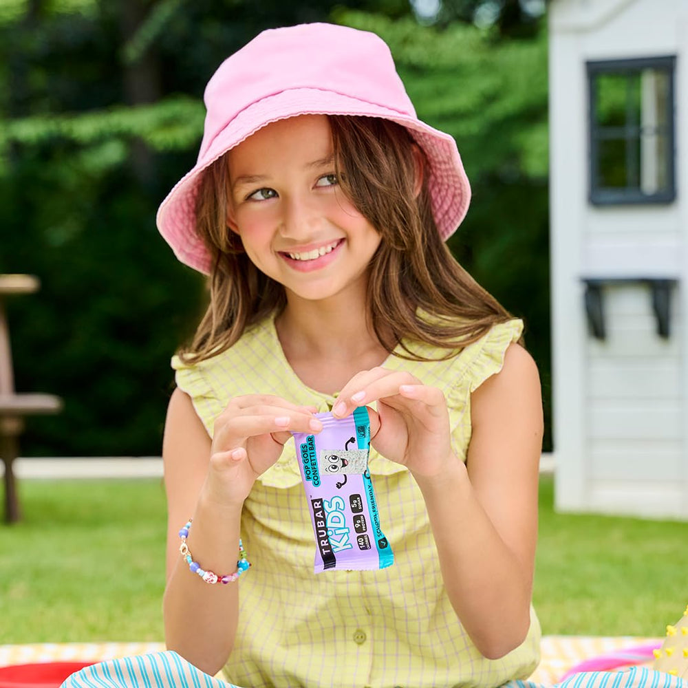 TRUBAR Lunchbox-ready bar in a sleeve, convenient travel snack.
