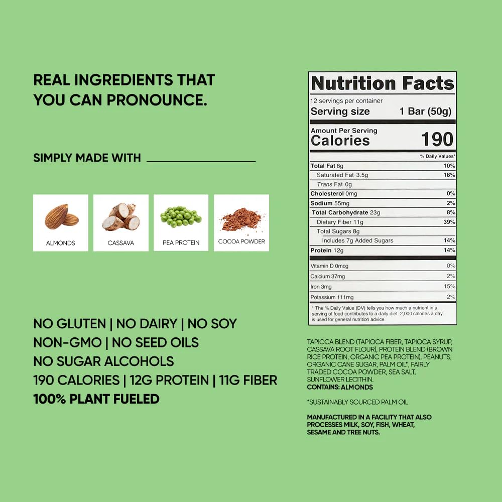 TRUBAR vegan protein bar mint chocolate close-up showcases rich plant-based protein.