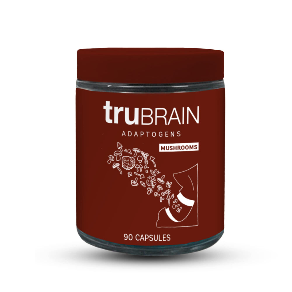TruBrain nootropic capsules bottle ready for daily focus and clarity.