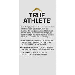 True Athlete ZMA L-Theanine capsules supporting a simple daily routine.