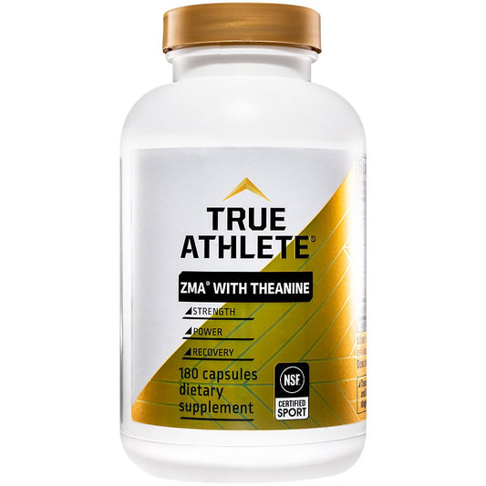 True Athlete ZMA L-Theanine capsules packaging with a clean label.