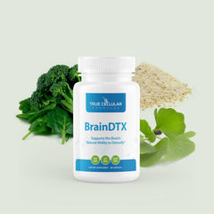BrainDTX packaging emphasizes toxin-free formula for consistent daily use