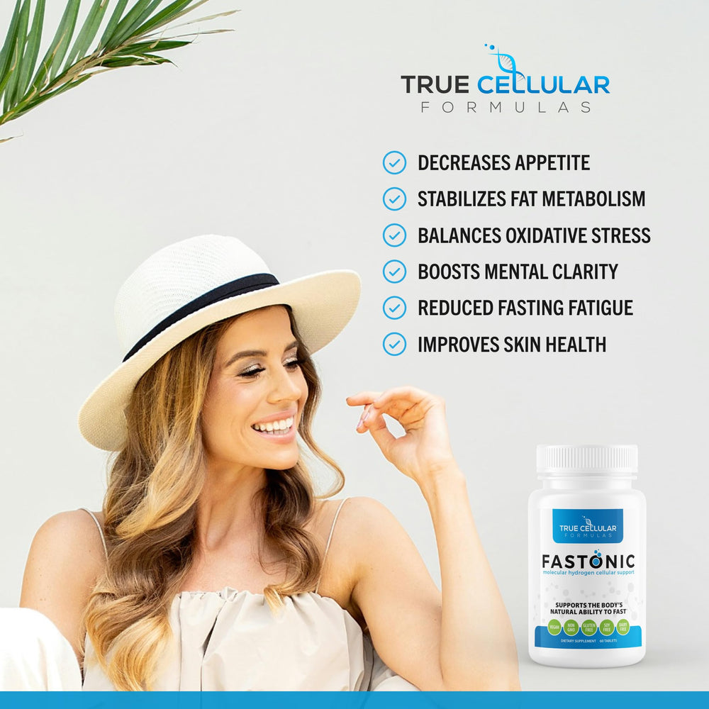 True Cellular Formulas Fastonic being dispensed with water during fasting.