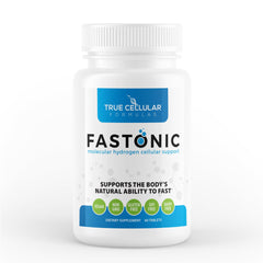 True Cellular Formulas Fastonic routine image highlighting a hydration-friendly fasting habit.