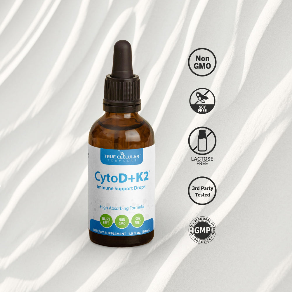 Close-up of Cytod-K2 drops label on the bottle.