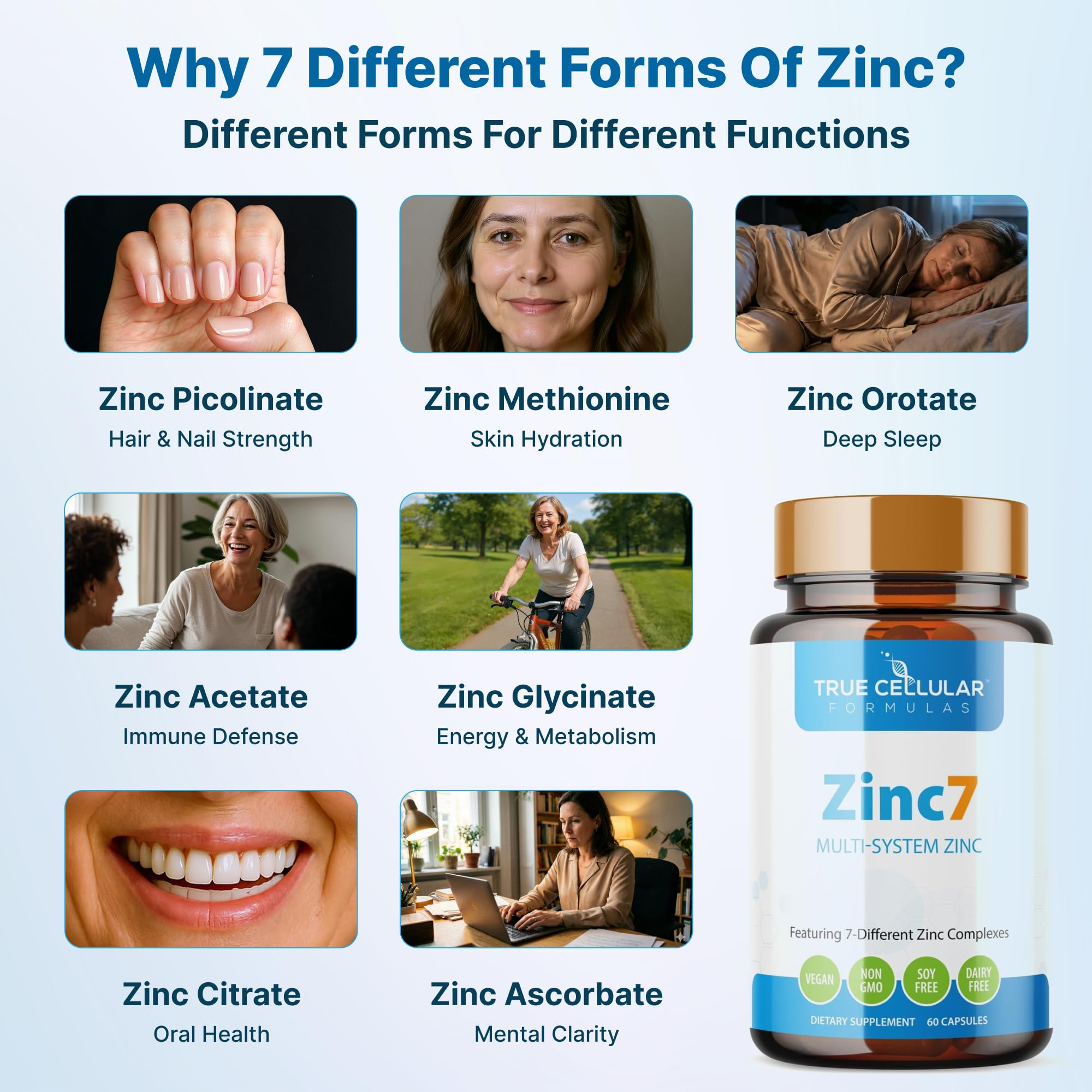 Zinc7 bottle on table suggesting a nighttime routine for deeper rest.