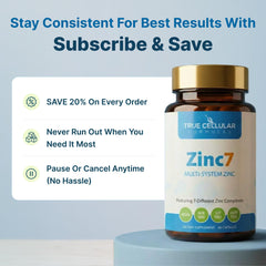 Zinc7 capsules in hand ready for immune support.