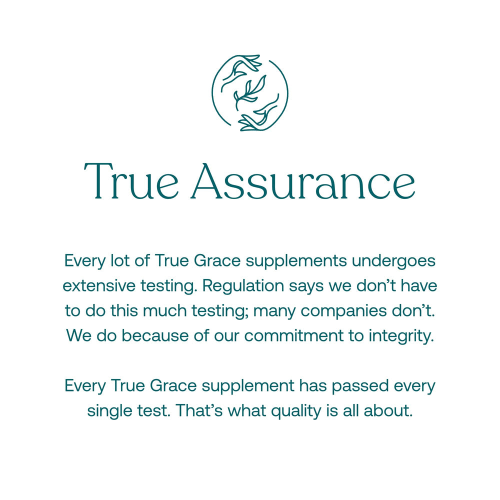 True Grace carbon-neutral commitment symbol and messaging