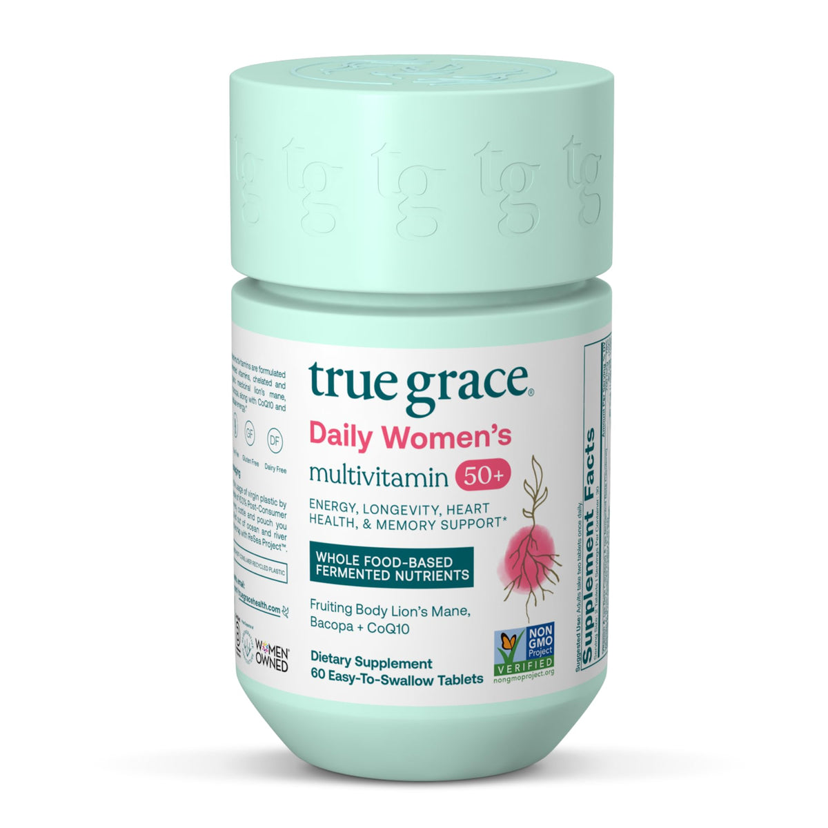 True Grace Daily Women’s Multivitamin 50+ bottle front for daily wellness