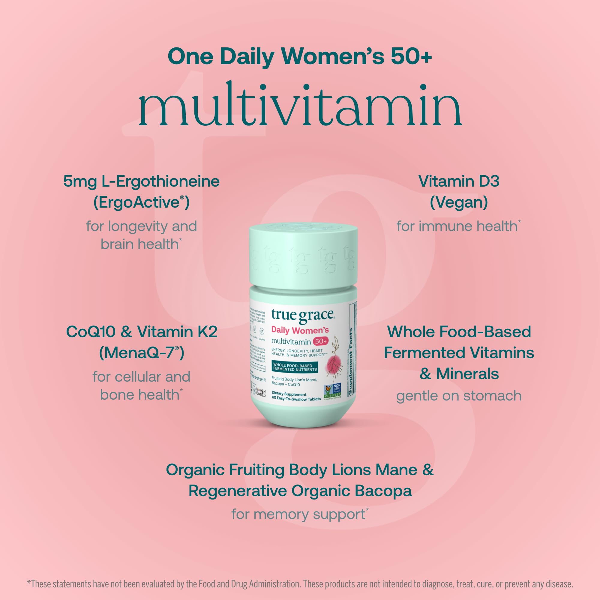 True Grace Daily Women’s Multivitamin 50+ easy-to-swallow tablets