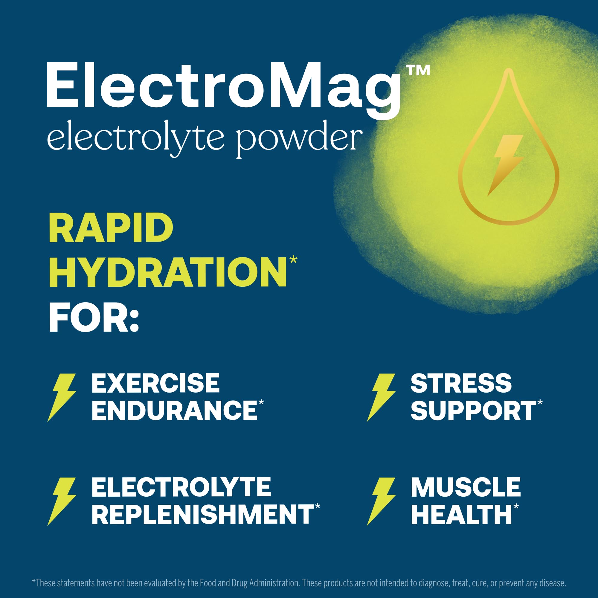 Glass with ElectroMag lemon-lime solution ready for hydration