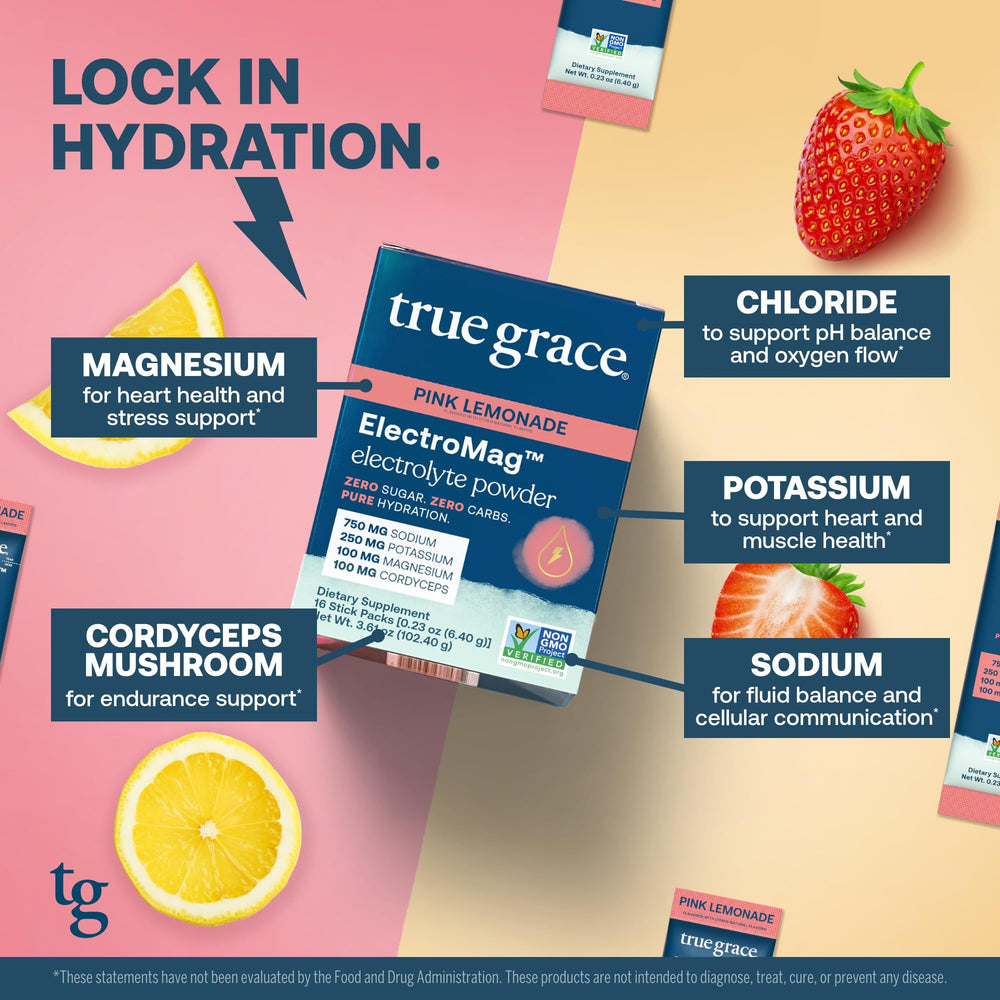 ElectroMag packaging box emphasizing sustainable nutrition and mission