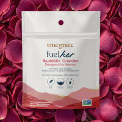 True Grace FuelHer RapidMix label and packaging convey a clean, bloat-free formula.