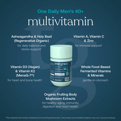 True Grace blend with organic mushroom extracts for immune support and vitality.