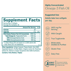 Closeup of True Grace omega-3 softgels showing potent fatty acids.