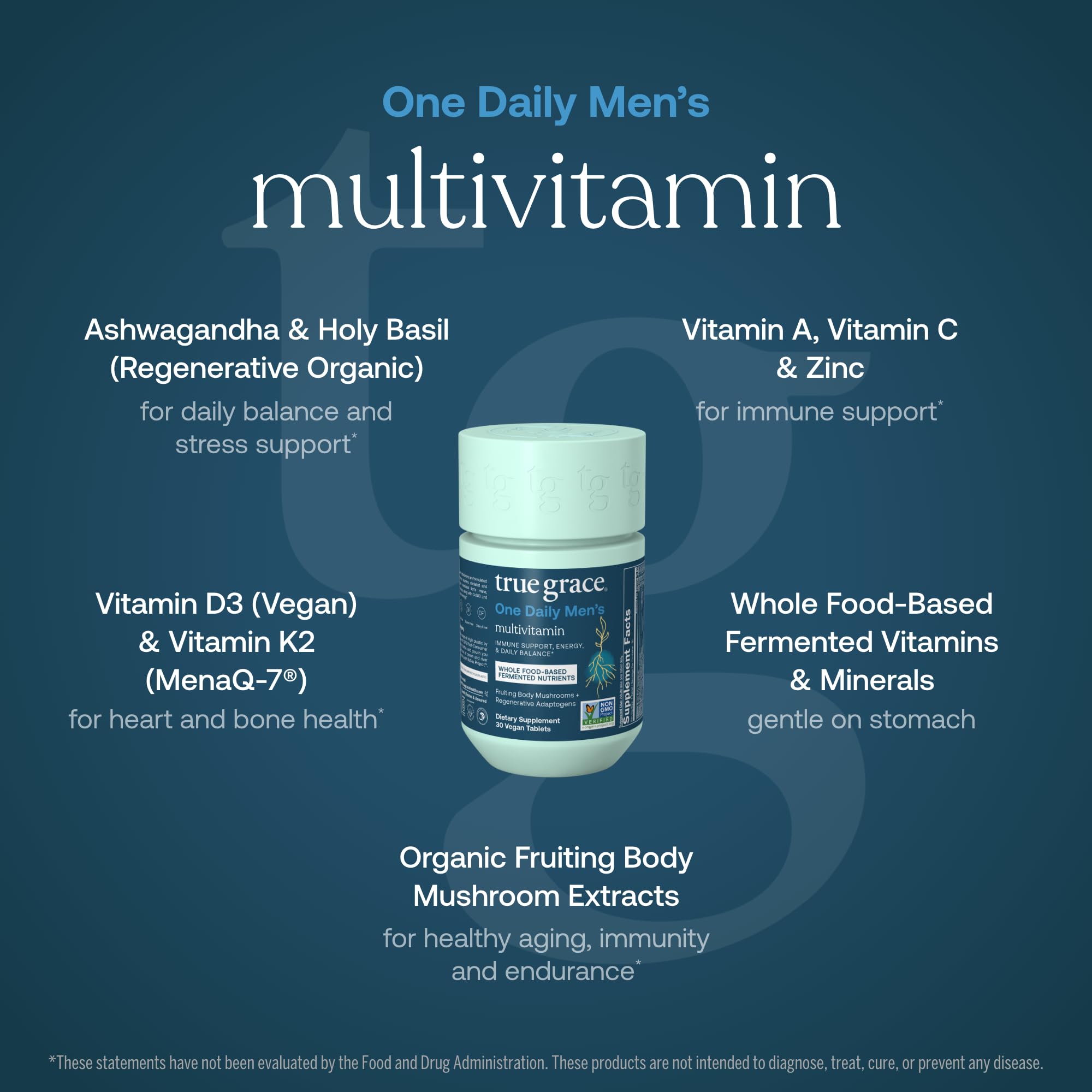 True Grace One Daily ingredients blend showing fermented minerals.