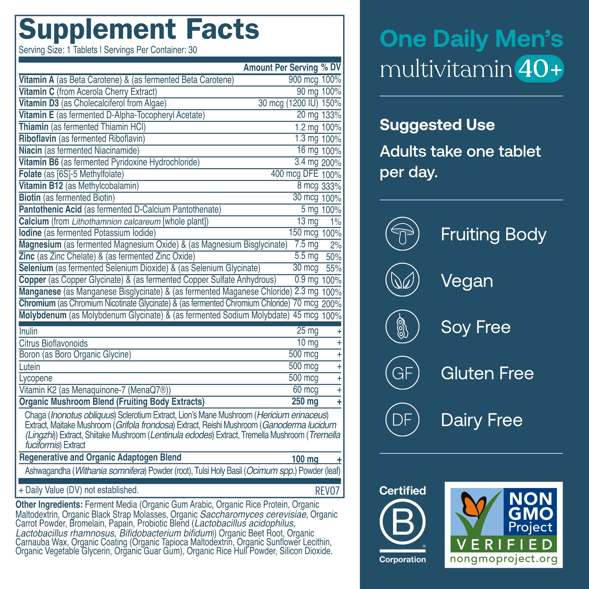 True Grace One Daily Women's Multivitamin 40+ bottle designed for balanced energy.