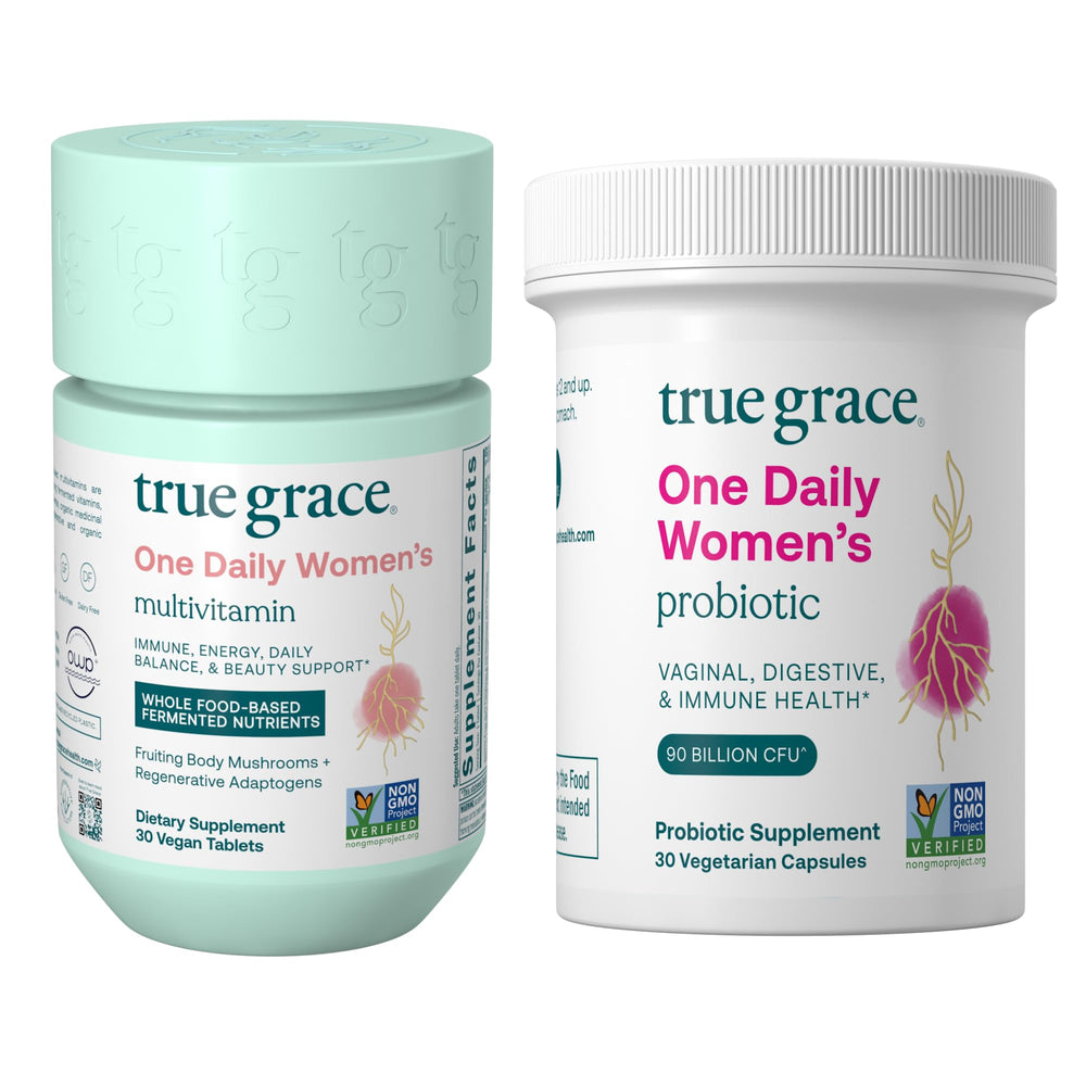 True Grace One Daily Women's Multivitamin bottle with nutrient-dense formula for daily wellness