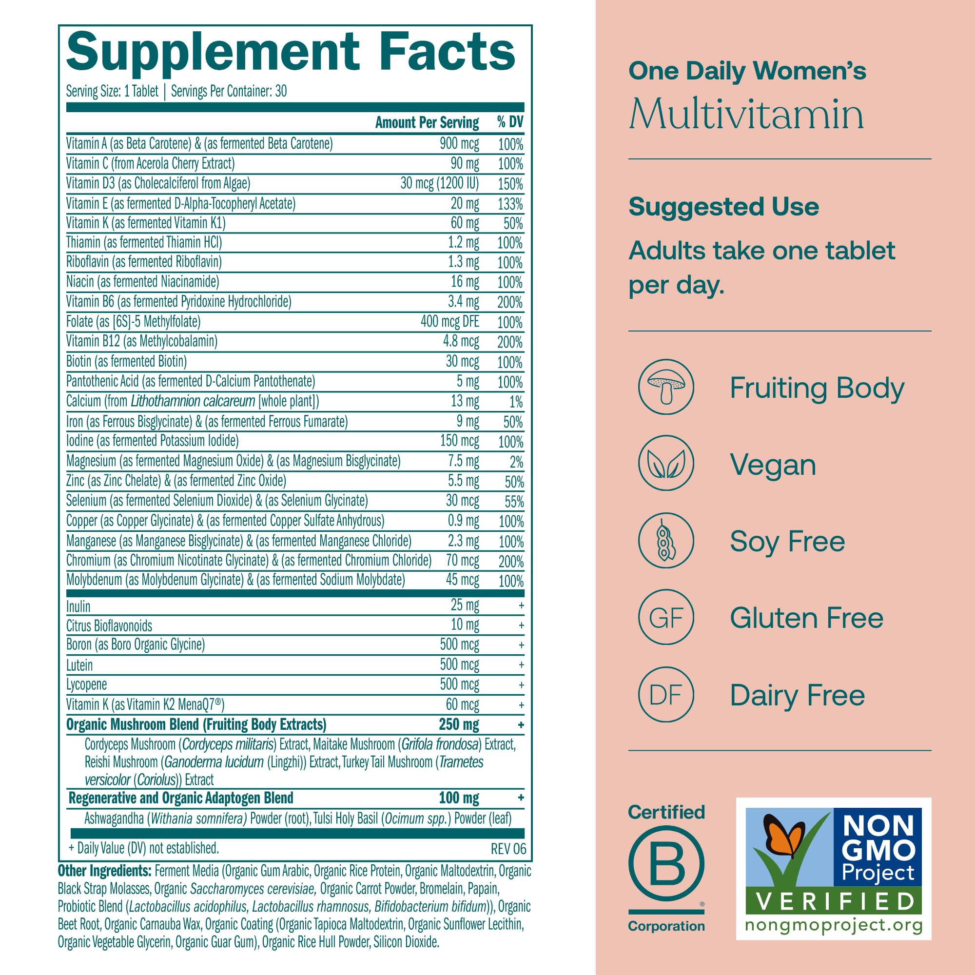 True Grace One Daily Women's Probiotic bottle promoting balanced digestion and immune health