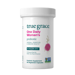 True Grace One Daily Women's Probiotic bottle for convenient daily use.