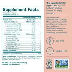 True Grace One Daily Women's Probiotic capsules close-up showing vegan capsules.