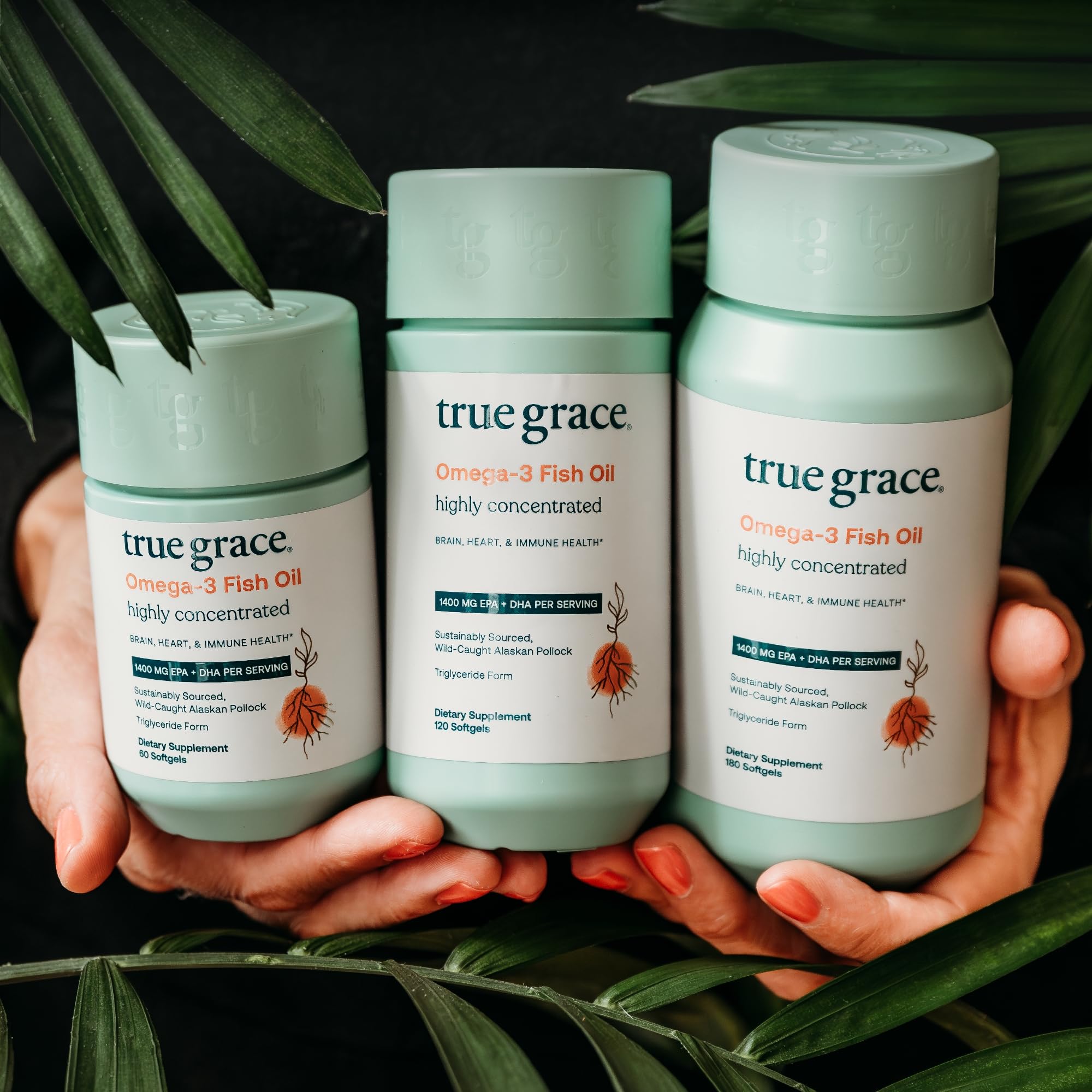 True Grace sustainable packaging bottle made from recycled plastics