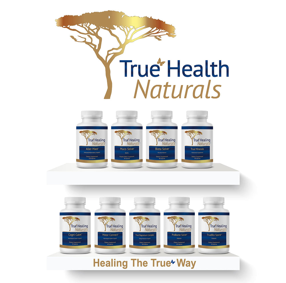 True Healing Naturals Aller-Mast pills in hand for everyday wellness