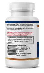 True Healing Naturals Mito Rescue key ingredients on label for antioxidants