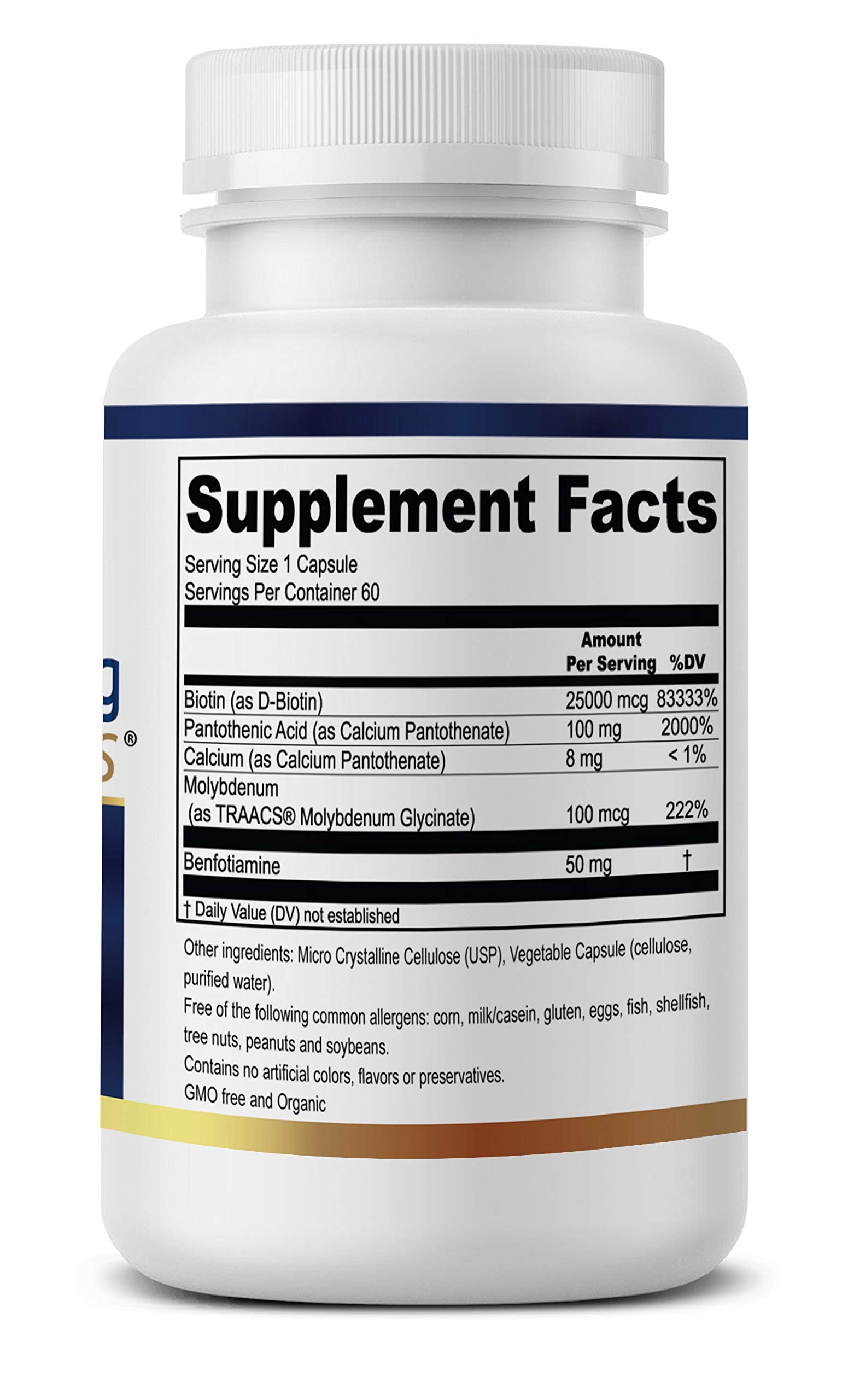 True Healing Naturals Motor Connect label details the nutrient matrix for informed use.