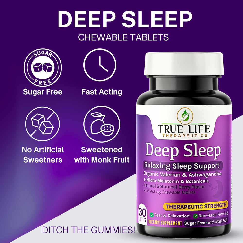 True Life Therapeutics chewable tablets ready for nightly use.
