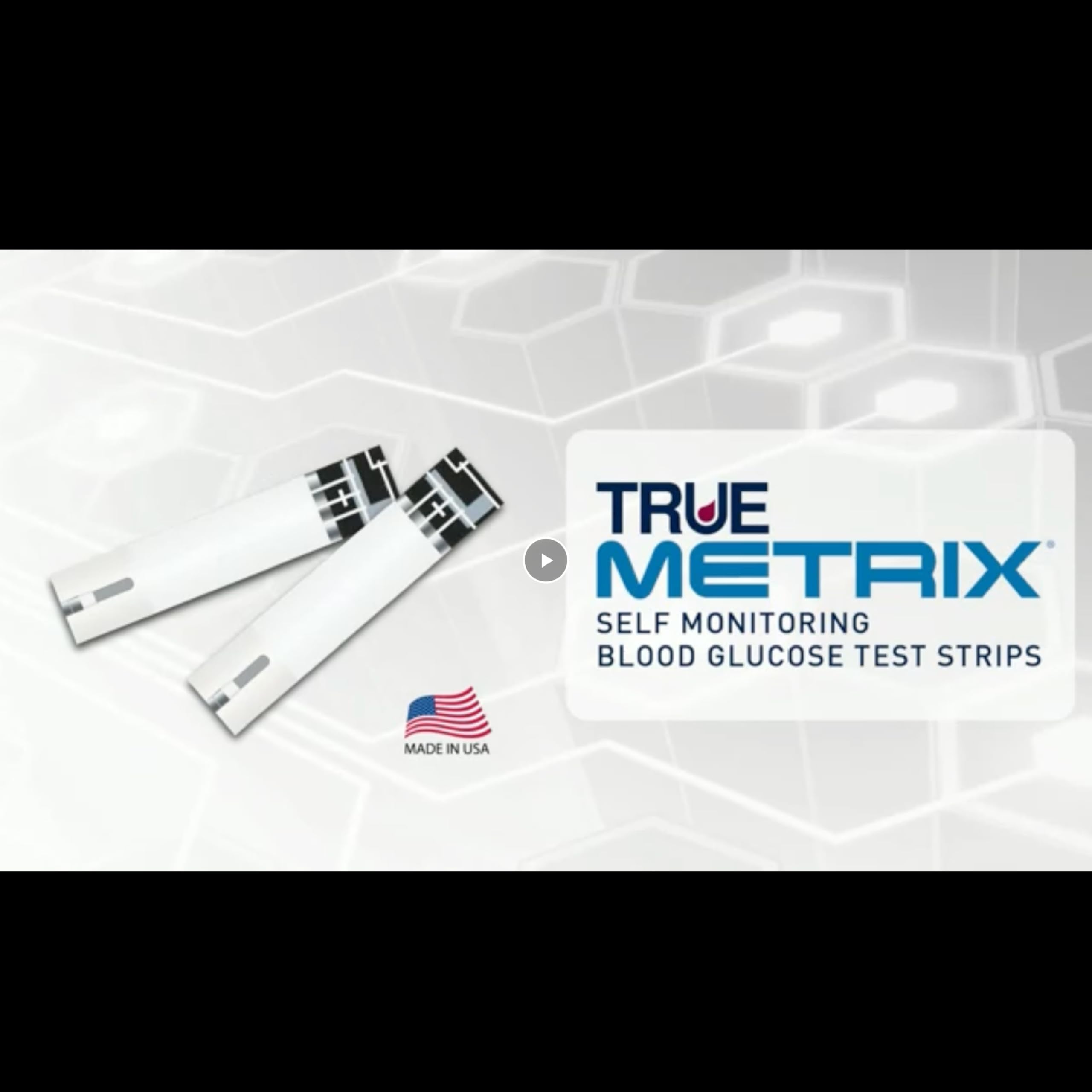 Retail-ready TRUE METRIX packaging featuring test strips