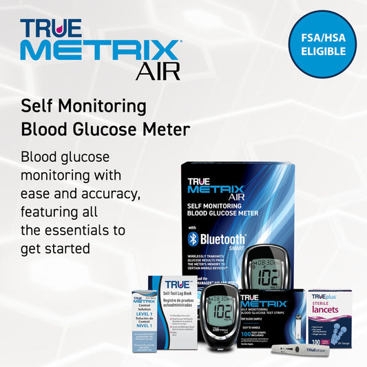TRUE METRIX Air test strips and case for reliable daily testing.