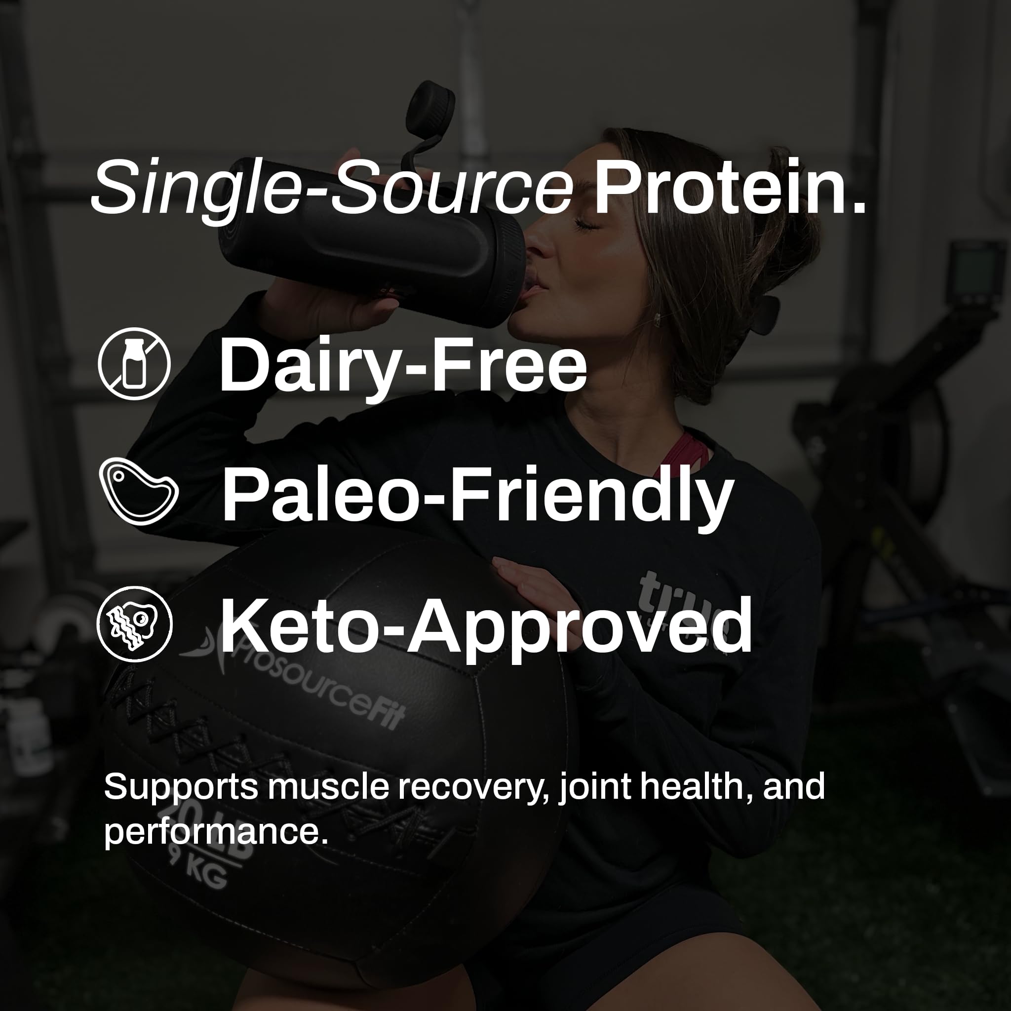 True Nutrition nutrition facts label close-up highlighting protein per serving