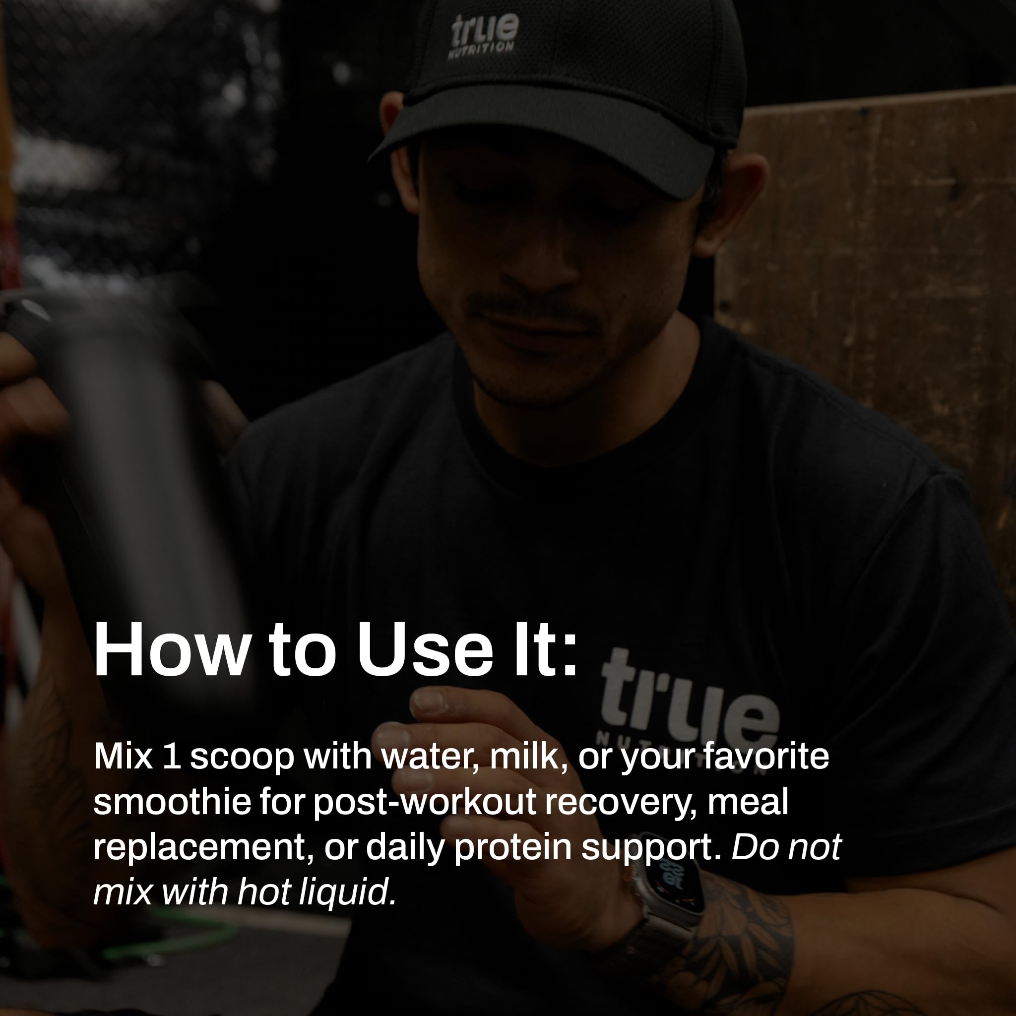 True Nutrition egg white protein powder dairy free scoop illustrating lactose free option for sensitivities